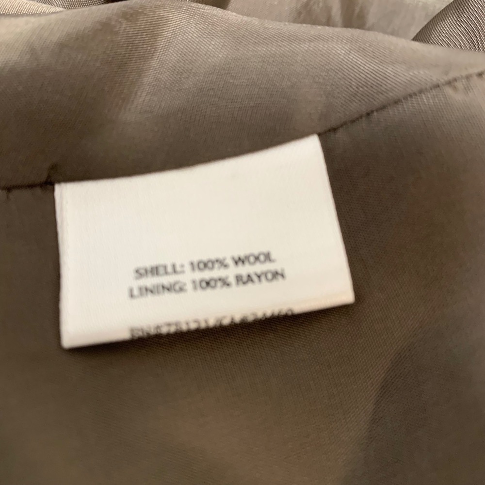 Eileen Fisher Blazer Womens S Brown Excellent 100% Italian Wool Open Front Jack - Picture 3 of 7